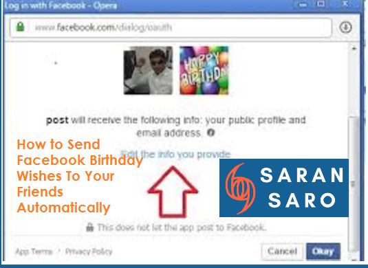 send birthday wishes on Facebook