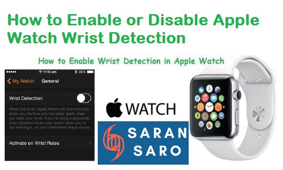 how to disable wrist detection on apple watch
