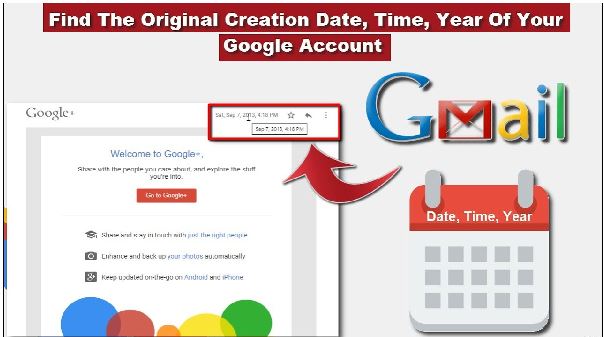 Creation date of Google account