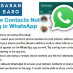 Contacts are not showing in Whatsapp