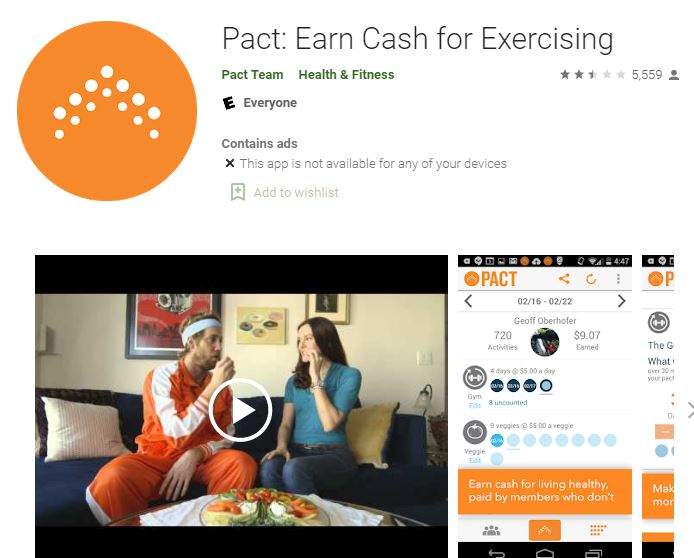 pact apps for exercise