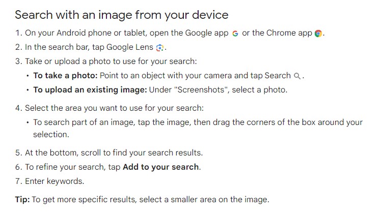 google Reverse Image Search from iphone