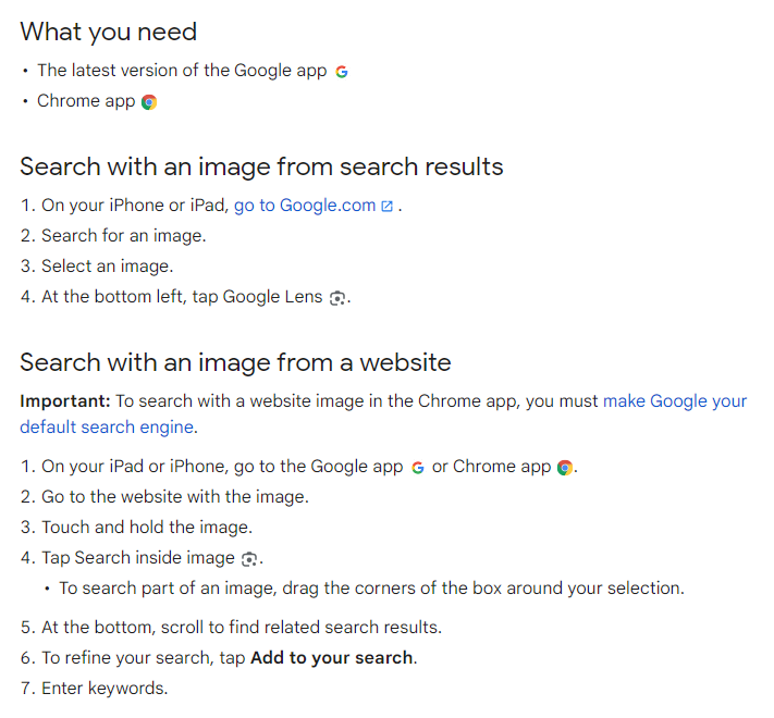 google Reverse Image Search from ipad